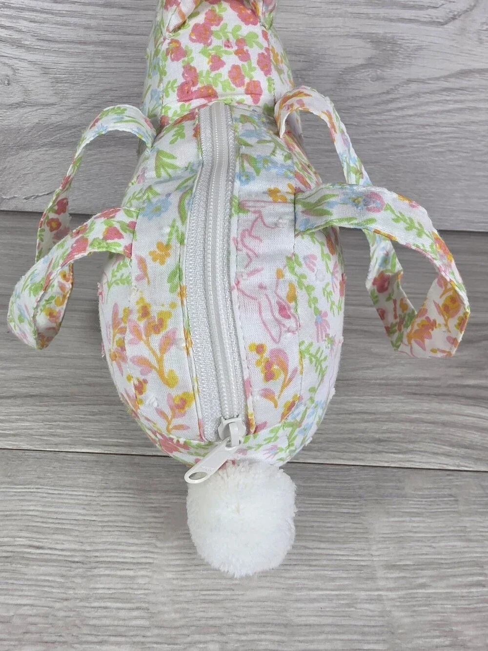 Easter Bunny Bag Novelty Fabric Handbag or Purse w Floral Print Kids SU55